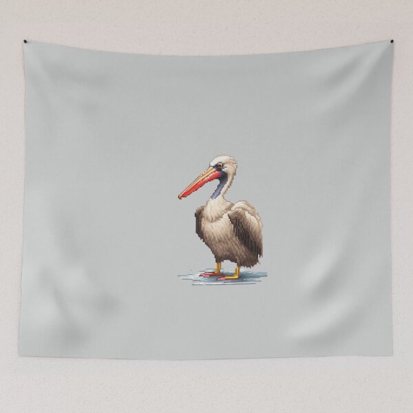 Item preview, Pixel Art Pelican Design Print  designed and sold by randomtdesigns.