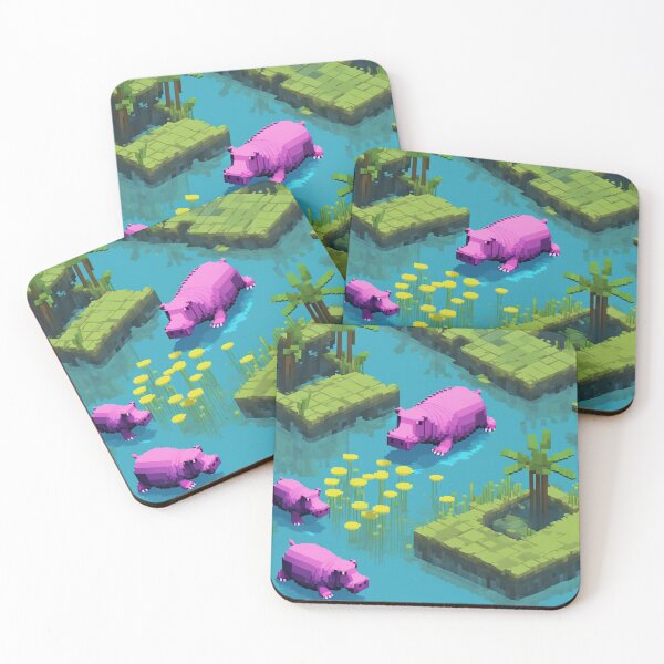 Item preview, Pixel-Pond Hippos designed and sold by Steambesties.