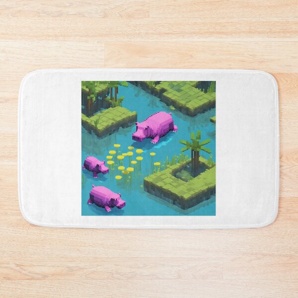 Item preview, Pixel-Pond Hippos designed and sold by Steambesties.