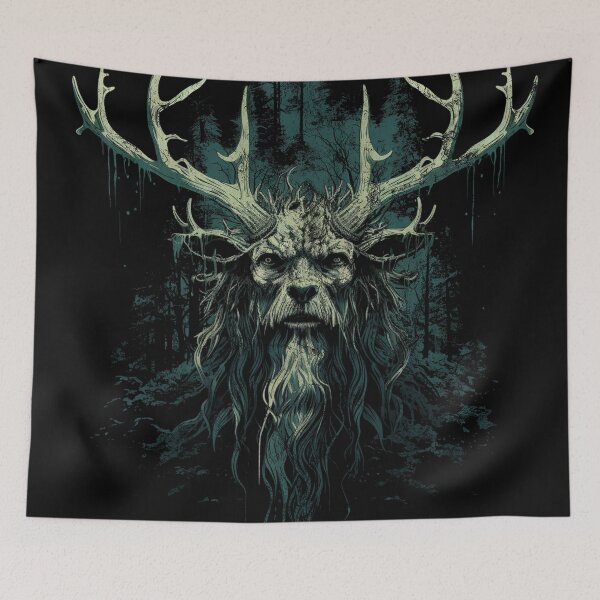 Item preview, A Vintage Distressed Street Art Leshy - Slavic Folklore designed and sold by GVRDesign.
