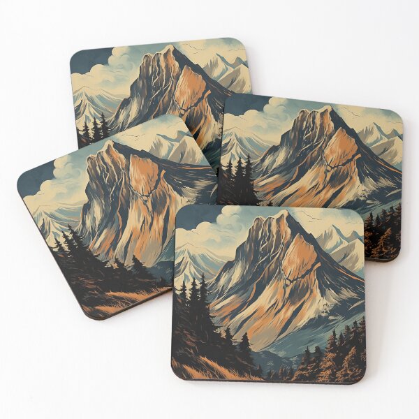 Item preview, Vintage Mountain Expedition designed and sold by Terra Track Art.