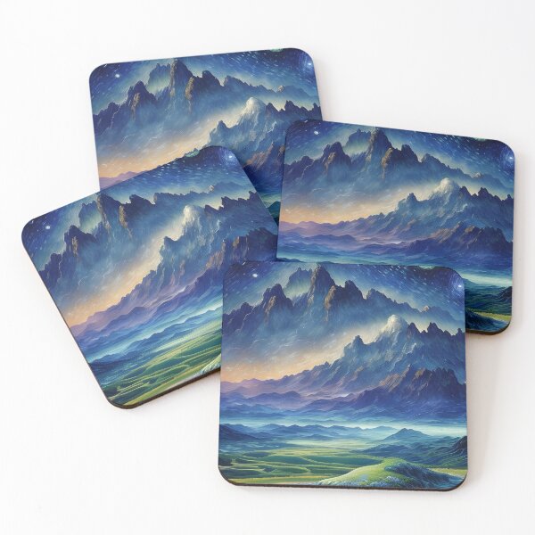 Item preview, Starry mountain nights  designed and sold by CloudyIdeas3288.