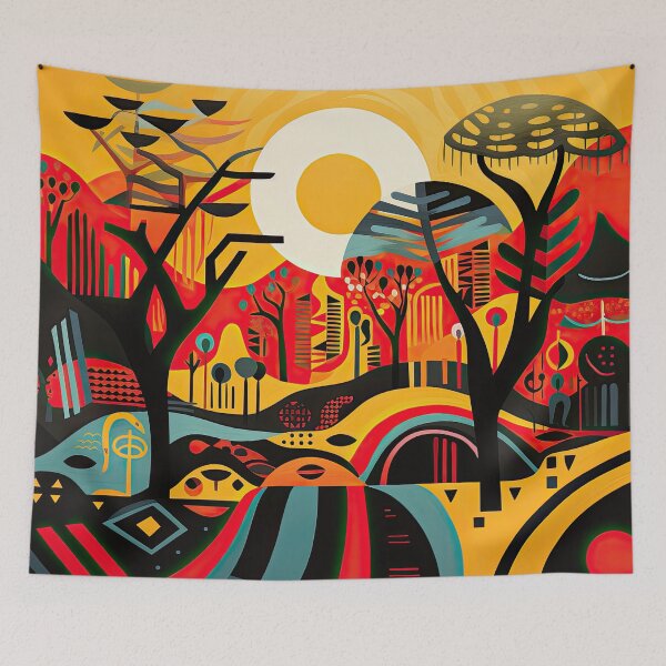 Item preview, African Jungle Bauhaus Design designed and sold by ArtificialGenes.