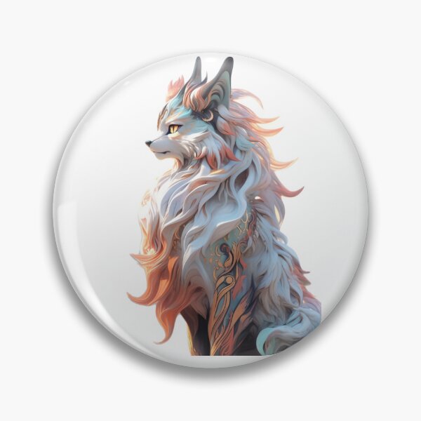 Item preview, Lady werecat furry hybrid anthropomorphic fox creature manga anime whimsical  designed and sold by Baba  Yaga's Cards.
