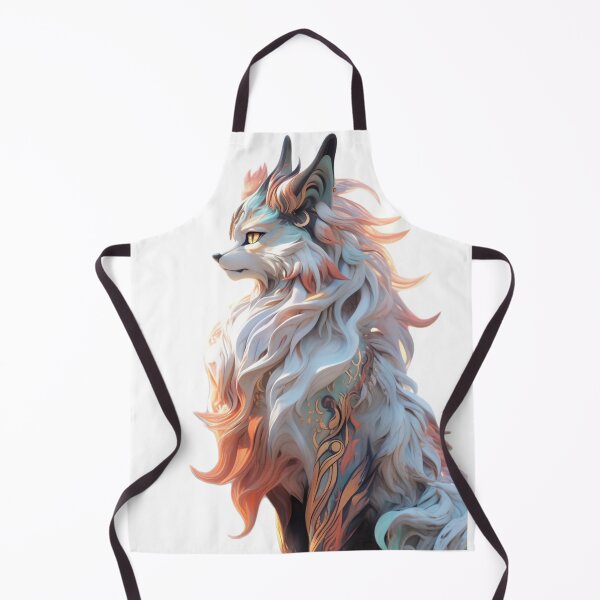 Item preview, Lady werecat furry hybrid anthropomorphic fox creature manga anime whimsical  designed and sold by Baba  Yaga's Cards.