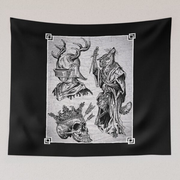 Item preview, Occult 666 Metalhead Occult Gothic Witchy spooky Reaper Death Halloween Drawings Biker Tattoo Artist Traditional American Tattooing Style  designed and sold by Reign Of Darkness.
