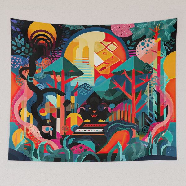 Item preview, African Jungle Bauhaus Design designed and sold by ArtificialGenes.