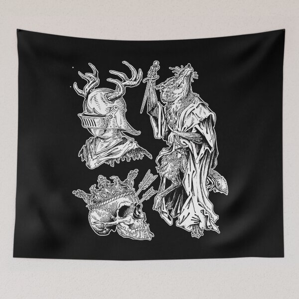 Item preview, Satanic 666 Metalhead Occult Gothic Witchy spooky Reaper Death Halloween Drawings Biker Tattoo Artist Traditional American Tattooing Style designed and sold by Reign Of Darkness.