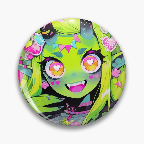 Item preview, Adorable Green Orc Harajuku Style Anime Girl designed and sold by bubblegoth.