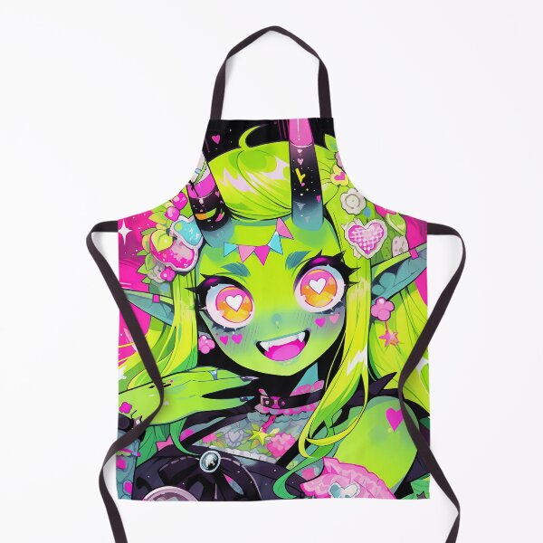 Item preview, Adorable Green Orc Harajuku Style Anime Girl designed and sold by bubblegoth.