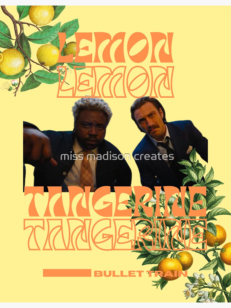 "bullet train tangerine and lemon" Sticker for Sale by miss madison