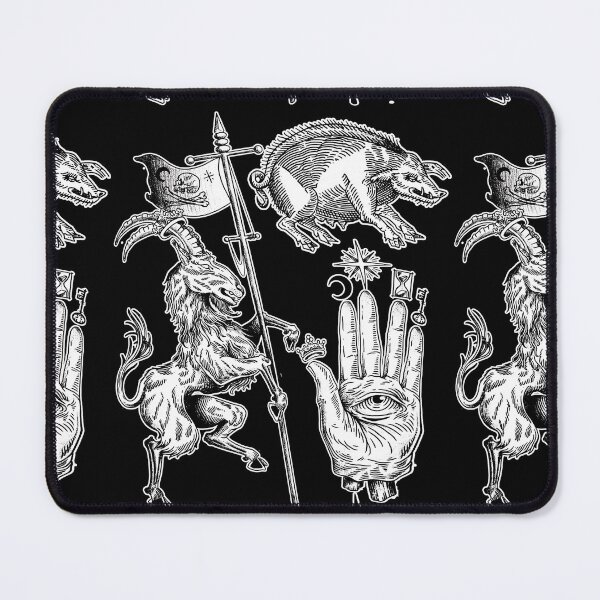 Item preview, Occult Satanic 666 Metalhead Gothic Witchy Baphomet Halloween Drawings Traditional American Tattooing Style designed and sold by Reign Of Darkness.
