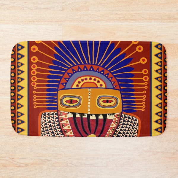 Item preview, VooDou Shaman Tribal Mask - Red Orange Blue designed and sold by Esprit-Mystique.