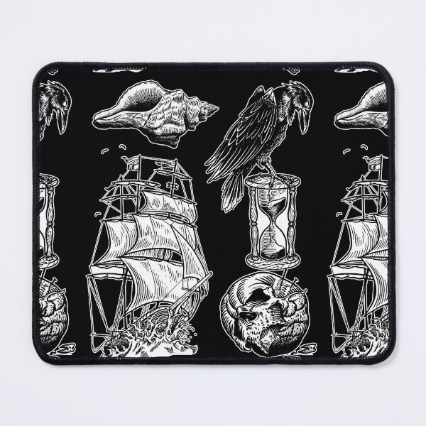 Item preview, Occult Metalhead Gothic Witchy Raven Skull Halloween Drawings Traditional American Tattooing Style designed and sold by Reign Of Darkness.