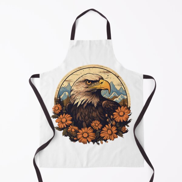 Item preview, Eagle with mountains and flowers designed and sold by Inktown.