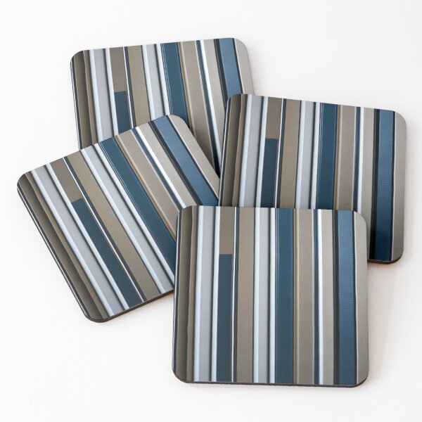 Item preview, Blue grey white striped designed and sold by melridger.