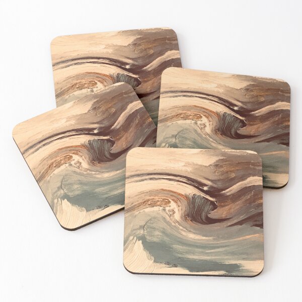 Item preview, Caramel Cream Expresso Swirls Abstract Modern Horizontal Art  designed and sold by DEC02.