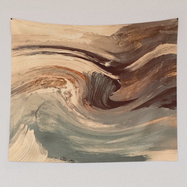 Item preview, Caramel Cream Expresso Swirls Abstract Modern Horizontal Art  designed and sold by DEC02.