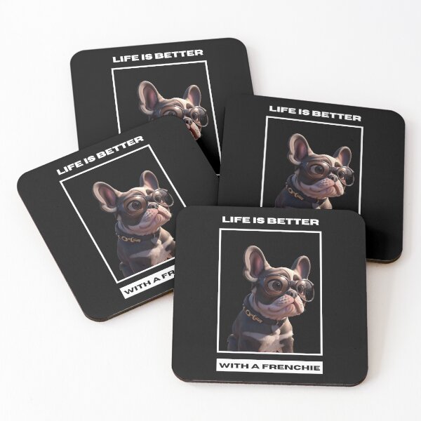Item preview, Life is better with a Frenchie - French Bulldog designed and sold by ChickNickStudio.