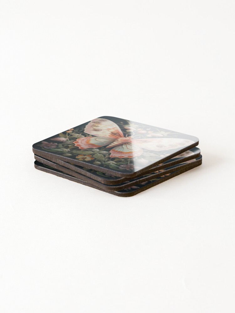 Thumbnail 4 of 5, Coasters (Set of 4), Moth Rapsody designed and sold by Extraordinarym.