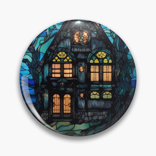 Artikelvorschau, HALLOWEEN Spukhaus aus Buntglas entworfen und verkauft von RedHandedOD.