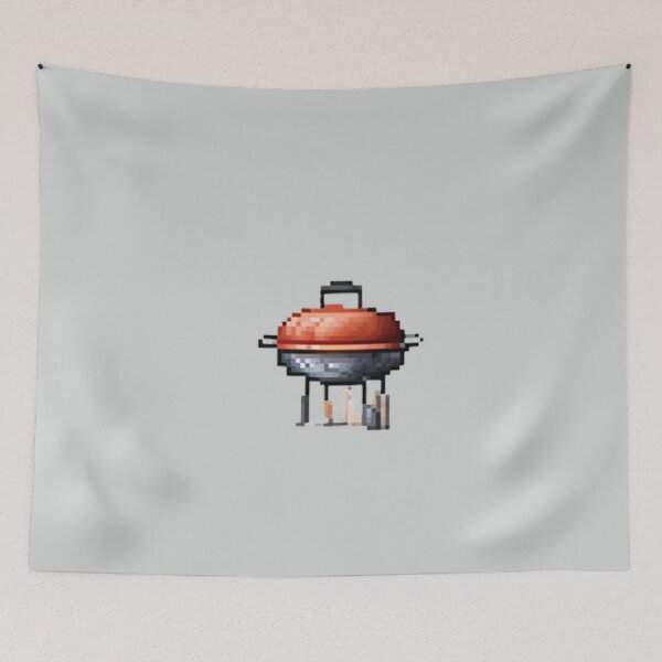 Item preview, Pixel Art Barbecue Grill Design Print  designed and sold by randomtdesigns.