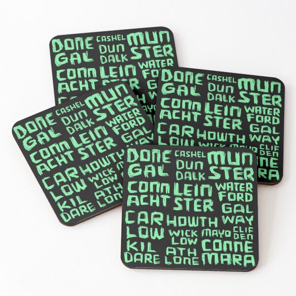 Item preview, Ireland Places, Mint Green Words Irish  designed and sold by badlydrawnbabe.