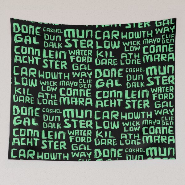 Item preview, Ireland Places, Mint Green Words Irish  designed and sold by badlydrawnbabe.