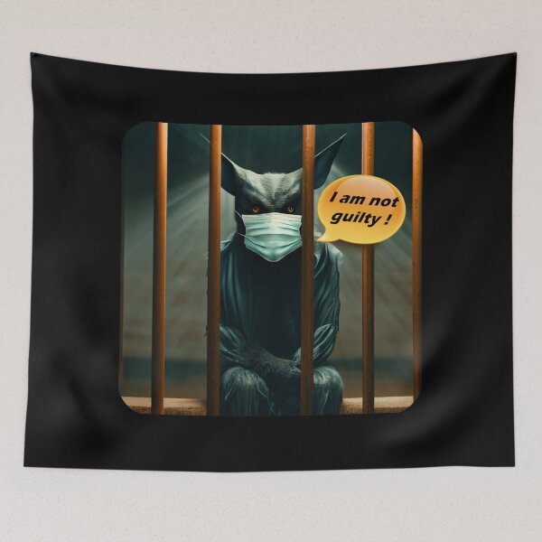 Item preview, helloween bat in prison covid designed and sold by PolishBrand.