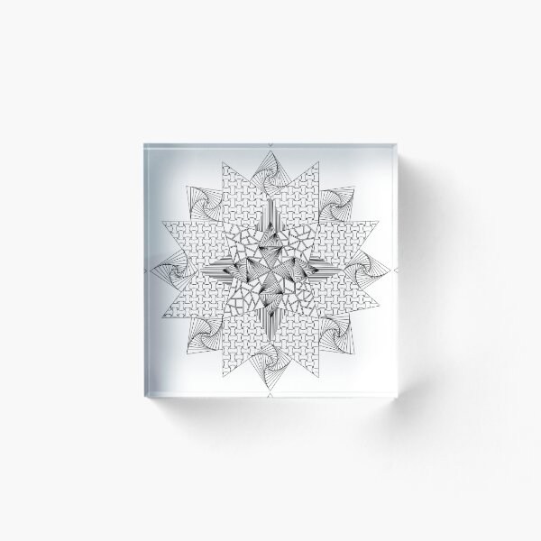 Item preview, Flor con contraste alterno - Patrón fractal designed and sold by DHTDesigns.