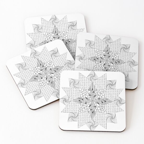 Item preview, Flower with Alternating Contrast - Fractal Pattern designed and sold by DHTDesigns.