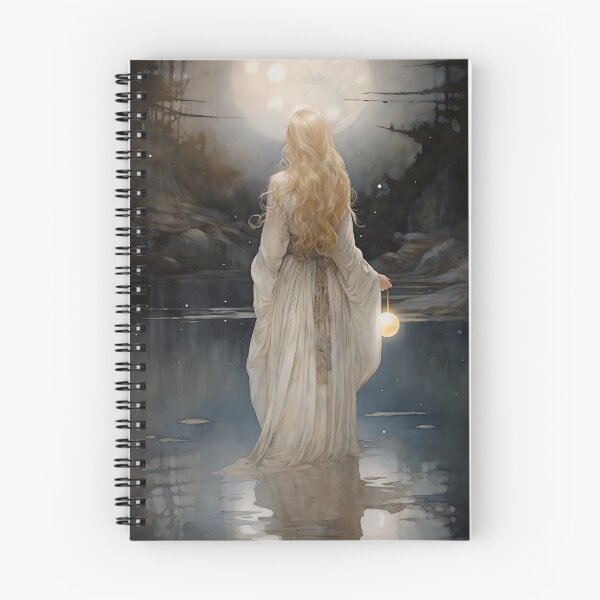 Artikelvorschau, Lady of the Lake Arthurian Moonlight Queen Elfen- und Feen-Fantasiekunst entworfen und verkauft von Alcyonian.