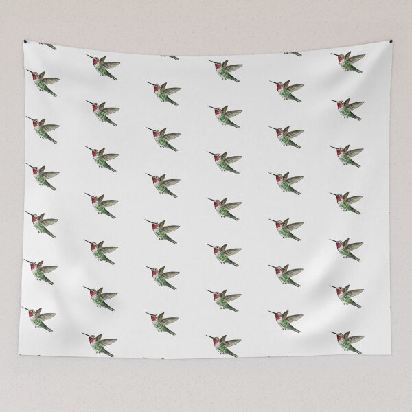 Item preview, Anna's Hummingbird In Flight designed and sold by VerdeDoodleDuck.