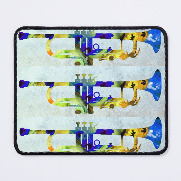 Item preview, Trumpet Life Colorful Music Band Instrument Art designed and sold by Sharon Cummings Art.