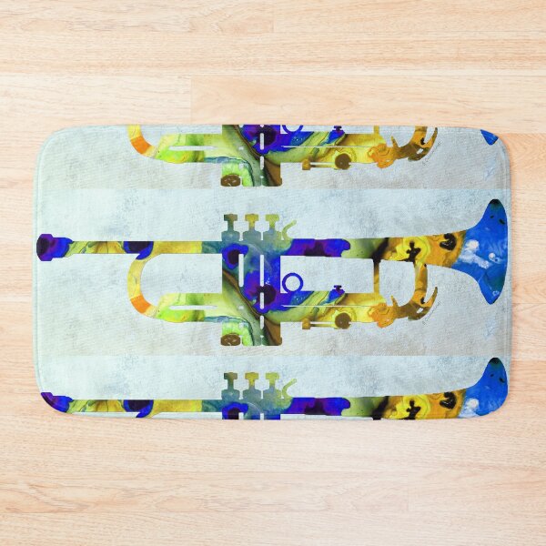 Item preview, Trumpet Life Colorful Music Band Instrument Art designed and sold by Sharon Cummings Art.