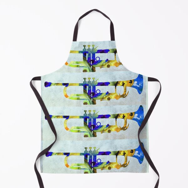 Item preview, Trumpet Life Colorful Music Band Instrument Art designed and sold by Sharon Cummings Art.