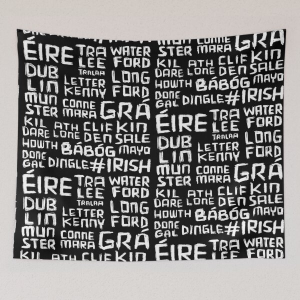 Aperçu de l'œuvre Irlande, lieu, mots irlandais créée et vendue par badlydrawnbabe.