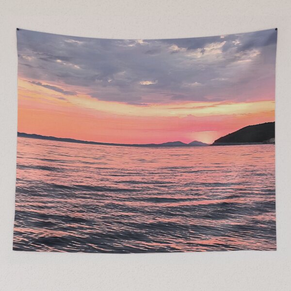 Item preview, sunset sivota greece designed and sold by Hermossa-Art.