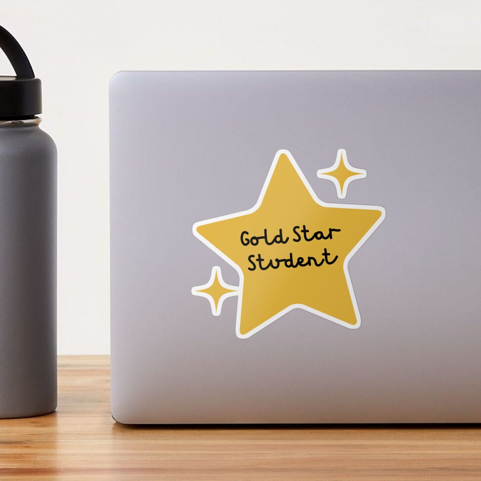 Gold Star Student Sticker for Sale by lidiahzipp Redbubble