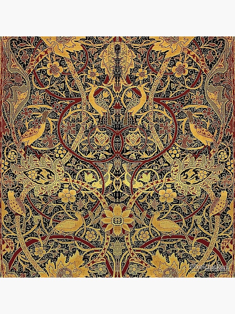 Birds - William Morris Pattern Artwork Print. Framed Wall Art