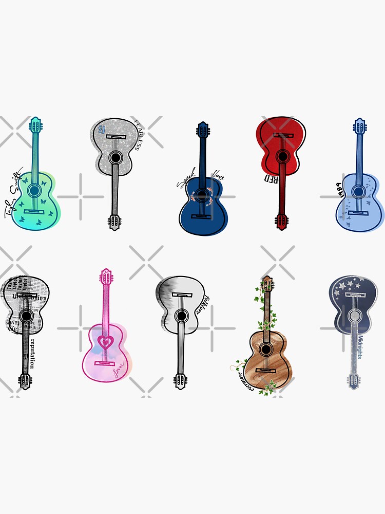 All Taylor Swift Eras guitar logo stickers ✨🎸 : r/TaylorSwiftMerch