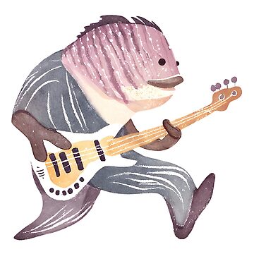 Funny Playin' Bass Guitar Player Gift Bass Fish Fishing Tee - Funny Bass  Guitar Player - Posters and Art Prints