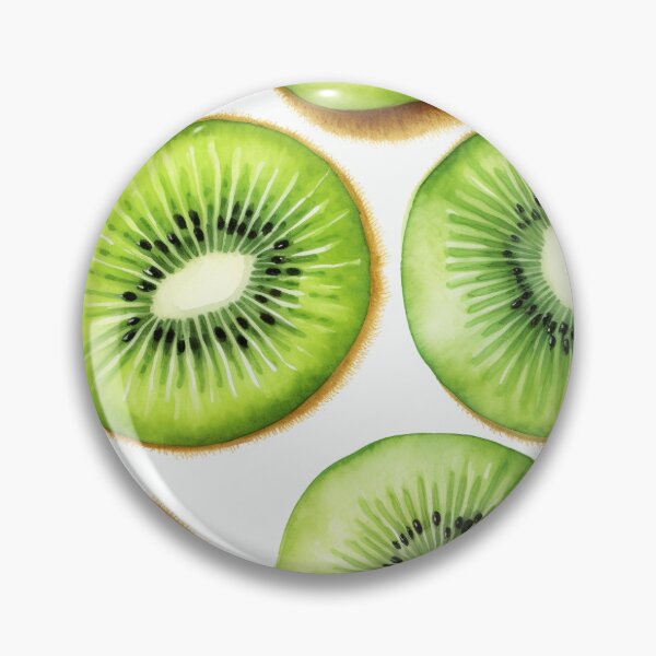 Item preview, Kiwi Fruit Slice Water Color Pattern designed and sold by HaHa-Prints.