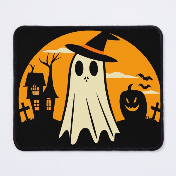 Item preview, Ghost on a graveyard at night during Halloween designed and sold by SteadyRolling.