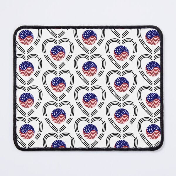 Item preview, Korean American Multinational Patriot Flag Series (Heart) designed and sold by Carbon-Fibre Media.