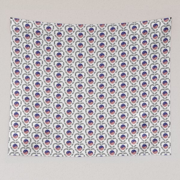 Item preview, Korean American Multinational Patriot Flag Series (Heart) designed and sold by Carbon-Fibre Media.