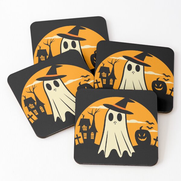 Item preview, Ghost on a graveyard at night during Halloween designed and sold by SteadyRolling.