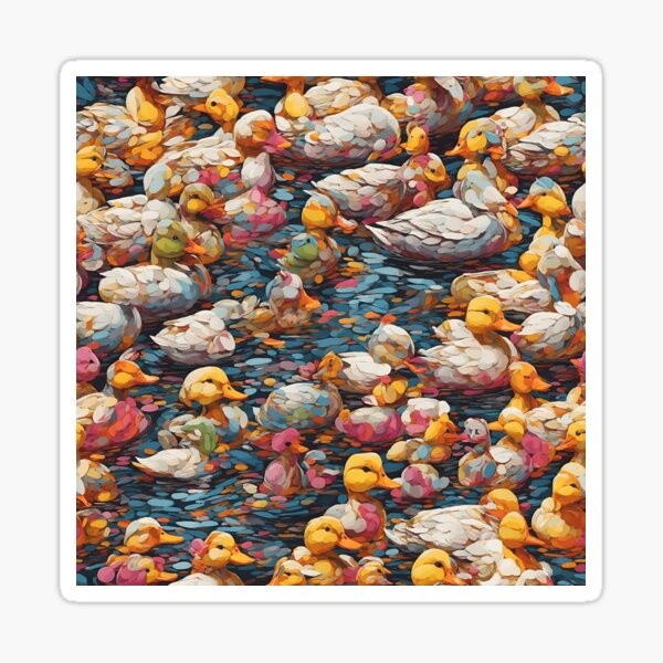 Abstract Ducks pattern Sticker