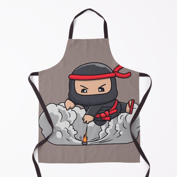 Item preview, Stealthy Ninja Vanishes with Smoke Bomb - Cartoon Vector Illustration designed and sold by hjian8219.