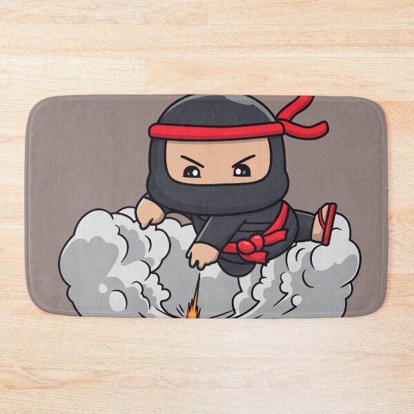 Item preview, Stealthy Ninja Vanishes with Smoke Bomb - Cartoon Vector Illustration designed and sold by hjian8219.